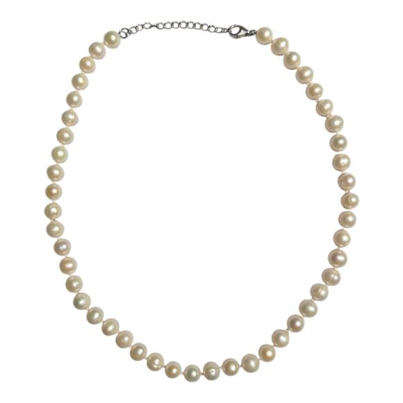 Unbranded Jewelry - Ivory 16" Cultured Pearl Strand Necklace With Adjustable Sterling Silver Clasp